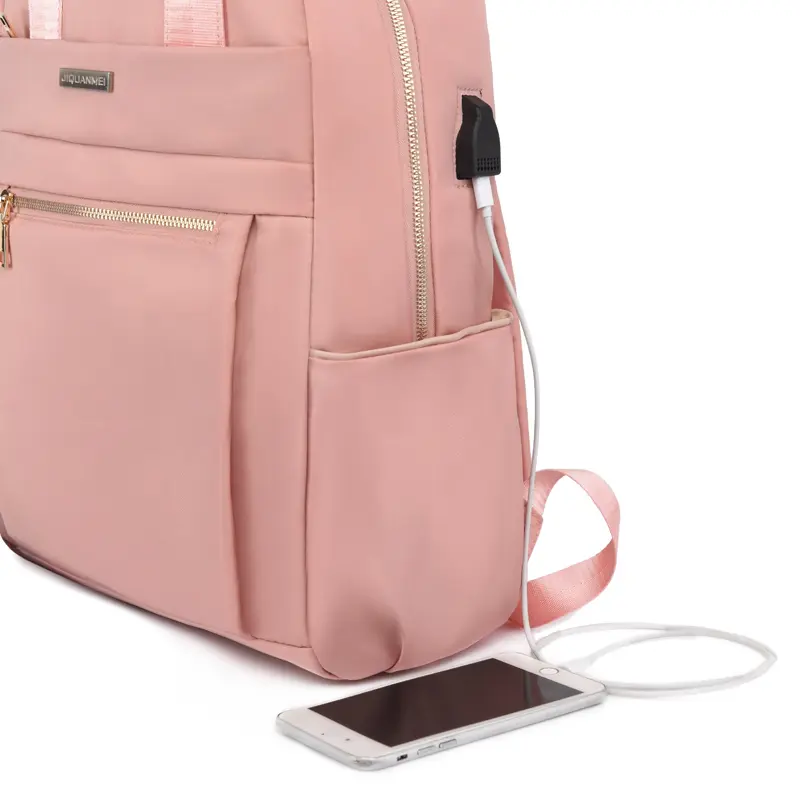 Women & Men Waterproof Backpack USB Charging Solid Oxford Fabric College School 15 Inch Laptop Bag New Designer Travel Backpacks