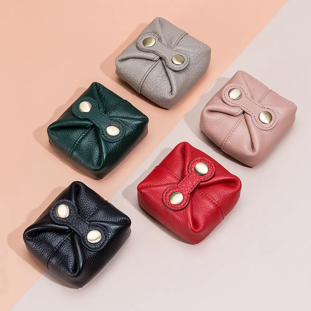 Real Leather Women Cosmetic Bag Cute Makeup Pouch Travel Small Earphone Keys Box Lipstick Organizer Case Fashion Mini Coin Purse