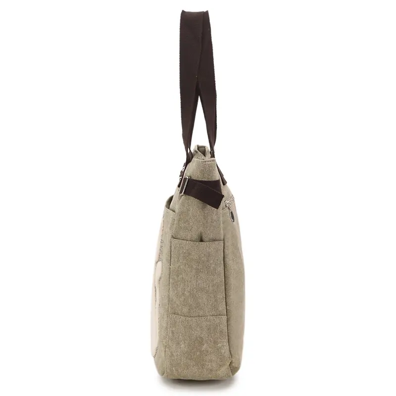 Women Canvas Shoulder Bags Female Cute Cat Plush Rivet Handbag Ladies Casual College School Girl Books Tote Kitten Shopping Bag