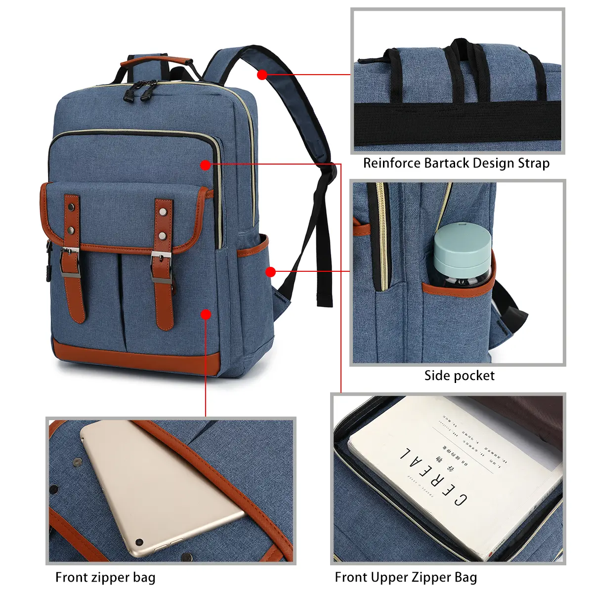Men & Women Quality Oxford Fabric Backpack Travel Back Bags 16 Inch Laptop Bags Large Capacity Rucksack Teenager School Book Bag