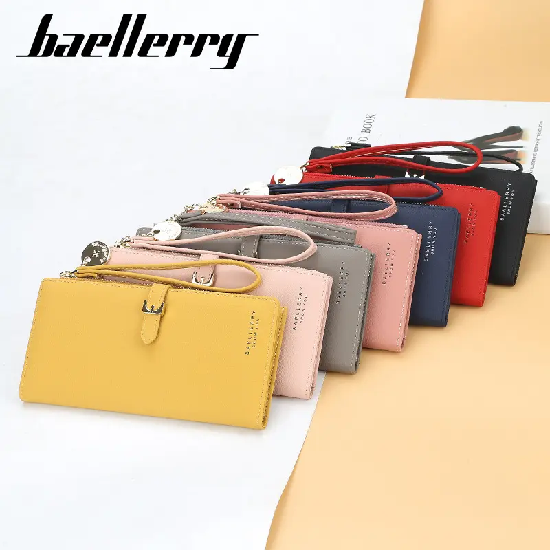Wristband Women Long Wallet Many Departments Female Wallets Clutch Lady Purse Zipper Phone Pocket Card Holder Ladies Carteras