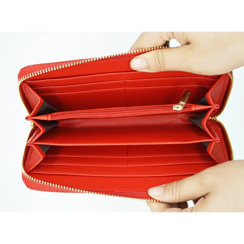 Genuine Leather Women Long Wallets Female Fashion Zipper Coin Purse Lady Luxury Money Bag Credit Cards Clutch Large Phone Wallet