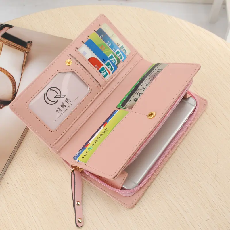 Funny Kitten Design Women Long Wallet PU Leather Cute Cartoon Cats Girls Zipper Purse Ladies ID Bank Card Holder Clutch Bag