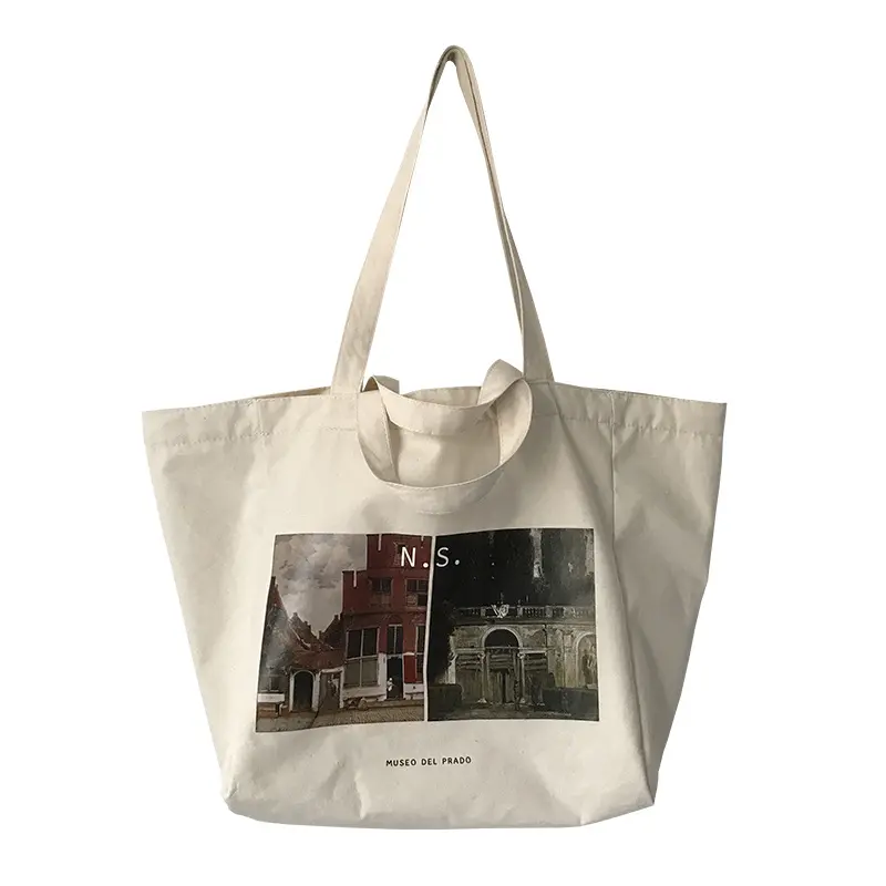 Women Canvas Shopping Bag Prado Museum Pictures Female Cotton Cloth Shoulder Bag Eco Handbag Tote Reusable Grocery Shopper Bags