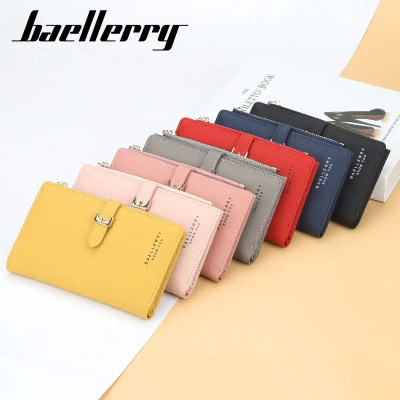 Luxury Leather Women Wallet Normal Size Ladies Small Clutch Money Coin Card Holders Zipper Purse Slim Female Wallets Cartera