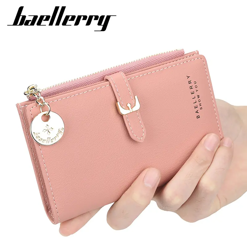 Luxury Leather Women Wallet Normal Size Ladies Small Clutch Money Coin Card Holders Zipper Purse Slim Female Wallets Cartera