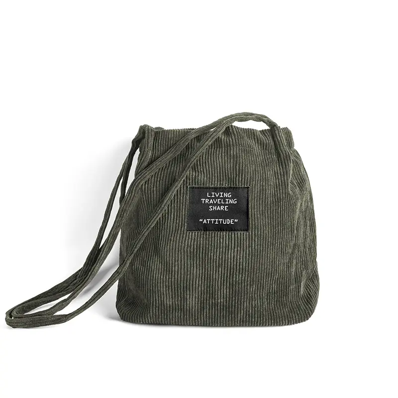Women Corduroy Canvas Bag Female Pure Cotton Eco Cloth Crossbody Shoulder Bags Ladies Shopping Bag Pink Handbag Totes For Girls