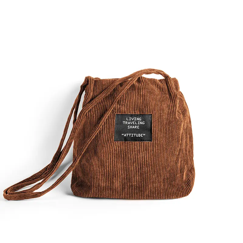 Women Corduroy Canvas Bag Female Pure Cotton Eco Cloth Crossbody Shoulder Bags Ladies Shopping Bag Pink Handbag Totes For Girls