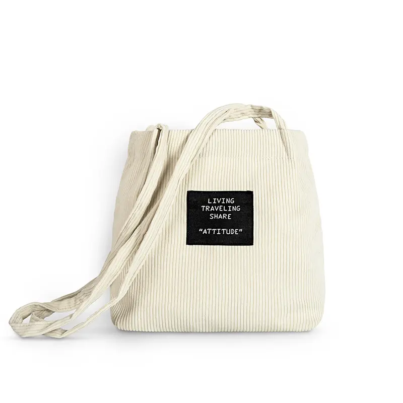 Women Corduroy Canvas Bag Female Pure Cotton Eco Cloth Crossbody Shoulder Bags Ladies Shopping Bag Pink Handbag Totes For Girls