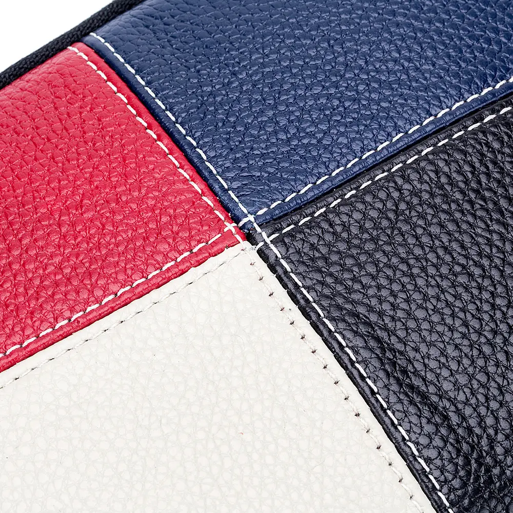 Real Leather Women Big Wallet Cute Panelled Clutch Bags Large Zipper Coin Purse Luxury Money Bag Card Holder Ladies Mini Handbag