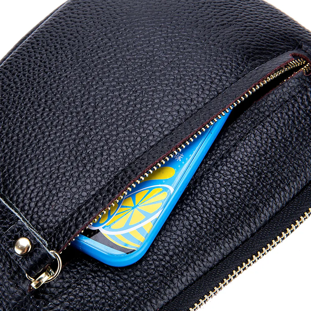 Real Leather Women Big Wallet Cute Panelled Clutch Bags Large Zipper Coin Purse Luxury Money Bag Card Holder Ladies Mini Handbag