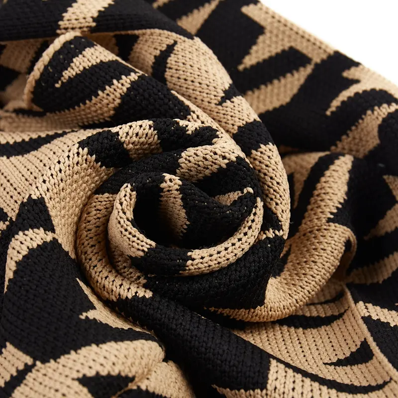 Knitting Fabric Women Handbag Houndstooth Design Eco Small Shopping Bag Decoration Purses Woolen Plaid Cloth Tote For Ladies
