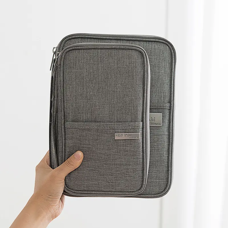 Men & Women Multifunctional Passport Wallet Credit Card Holder Long Zipper Organizer Wallets Coin Purse Travel Money Clutch Bag