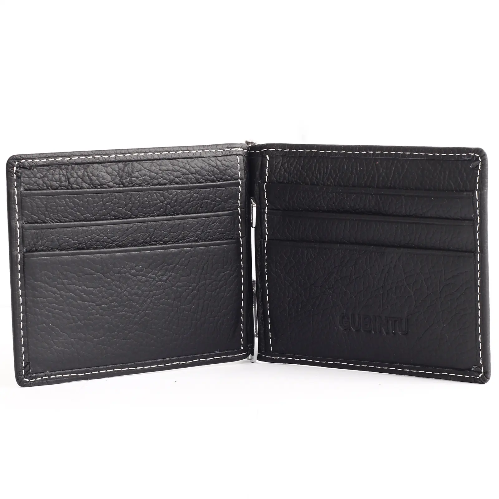 Real Leather Wallet Card Holder for Men Ultra-thin Dollar Money Clip Multifunctional Coin Purse Luxury Bill Storage Package Man