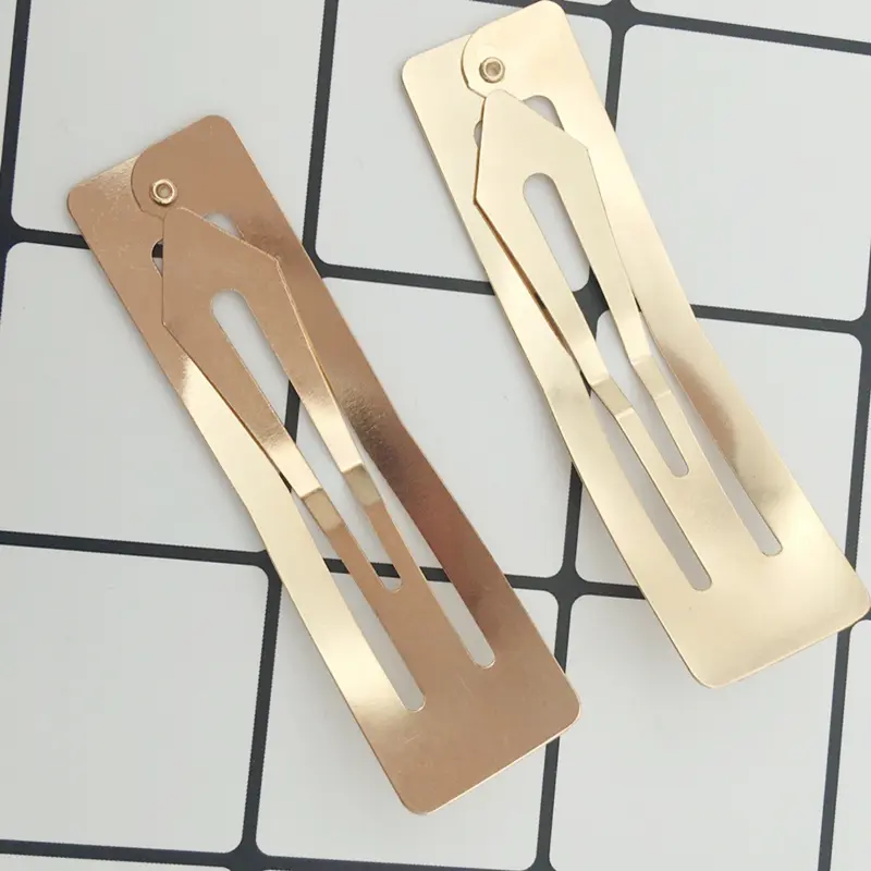 10Pcs Rectangle Women BB Hair Clips Accessories Handmade Hairpins Suit Girls Alloy Snap Hairgrips Simple Black Barrettes