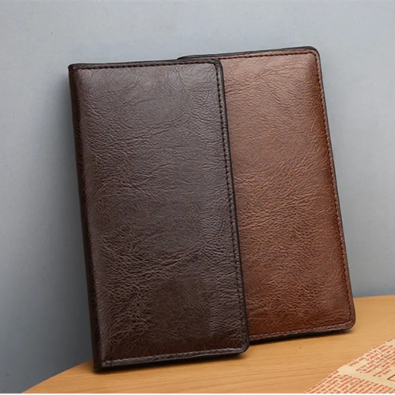 Long Slim Men's Wallet Money Clip Simple Card Holder Soft Bags for Man Bill Holder Ultra-thin Billfold Money Bag Male Purses