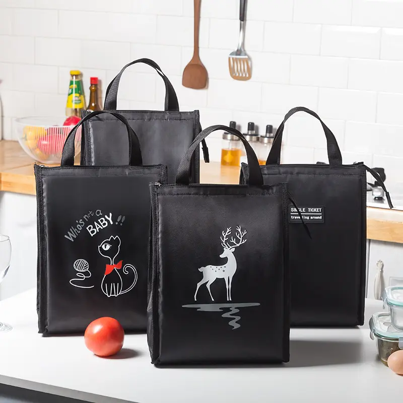 Large Capacity Thermal Lunch Box Bags for Women Kids Oxford Cloth Picnic Food Bento Insulation Cooler Tote Storage Bag Container