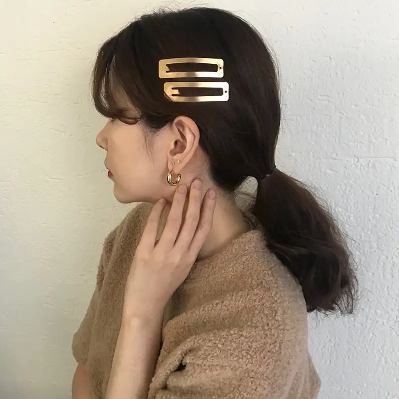 10Pcs/Lot Rectangle BB Hairpins Simple Women‘s Metal BB Hair Clips Girls Hairgrips Headwear Barrettes Hair Styling Accessories