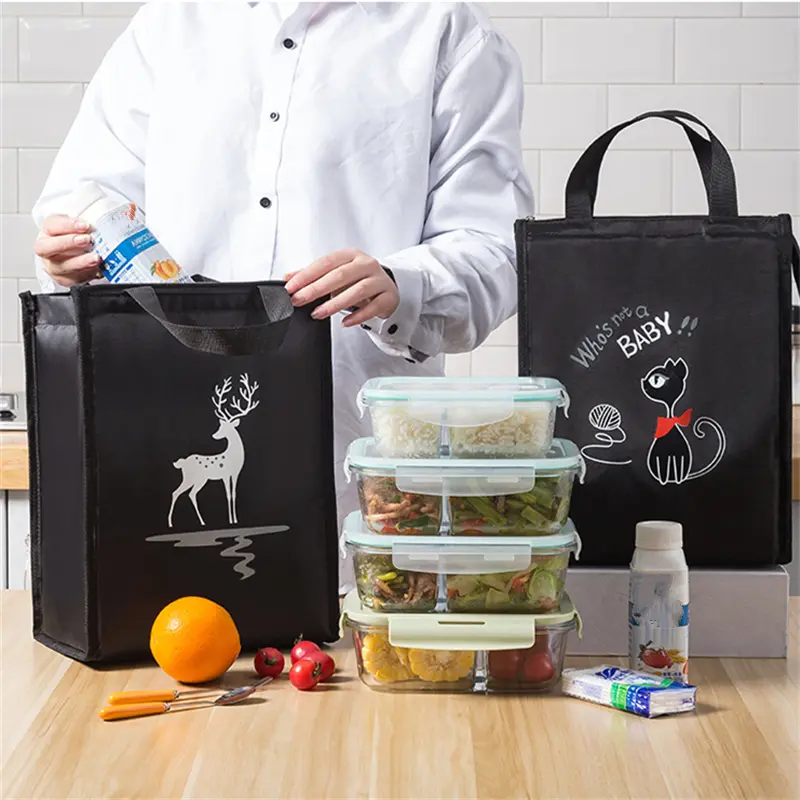 Large Capacity Thermal Lunch Box Bags for Women Kids Oxford Cloth Picnic Food Bento Insulation Cooler Tote Storage Bag Container