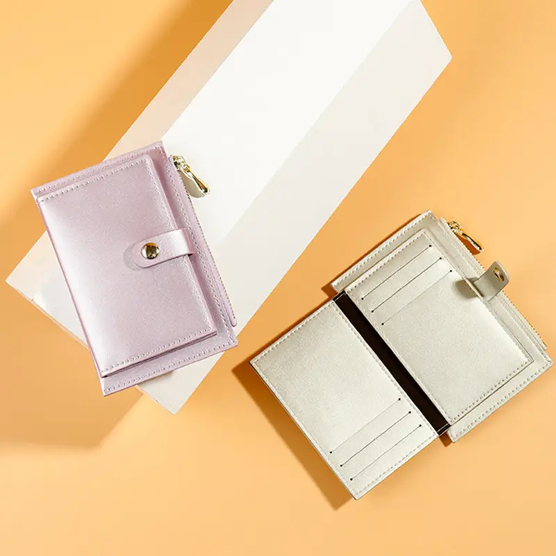 Pearl Laser PU Leather Zipper Women's Wallet Fashion Short Ladies Coin Purse Female Money Bag Clip Credit Card Holder Clutch