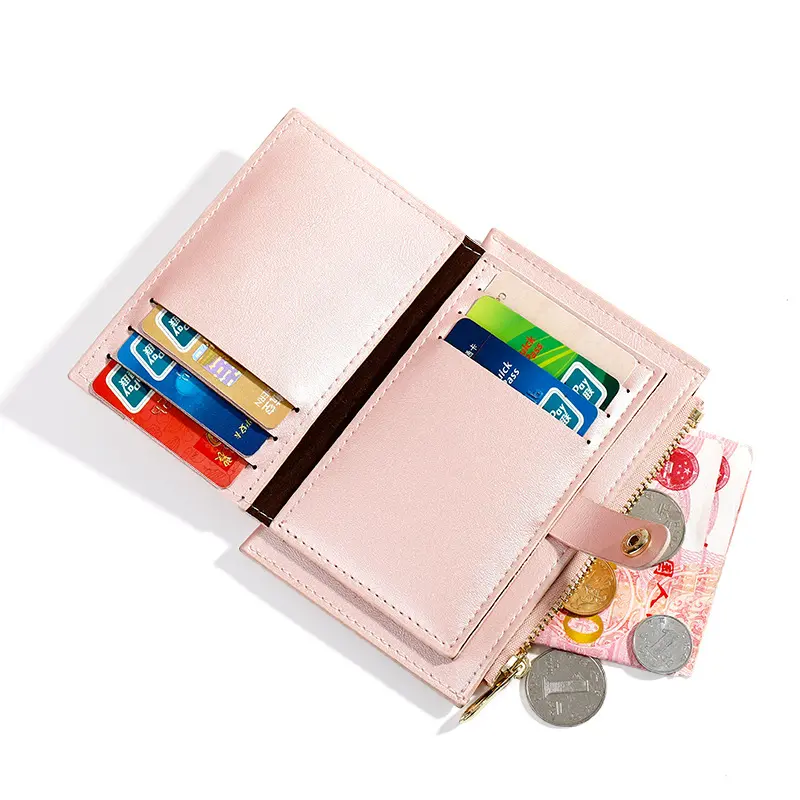 Pearl Laser PU Leather Zipper Women's Wallet Fashion Short Ladies Coin Purse Female Money Bag Clip Credit Card Holder Clutch
