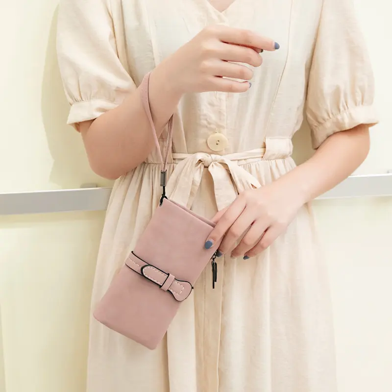 Women's Long Matte Wallet Solid Color Zipper Buckle Large-capacity Portable Handbag Female Clutch Coin Purse Card Holder