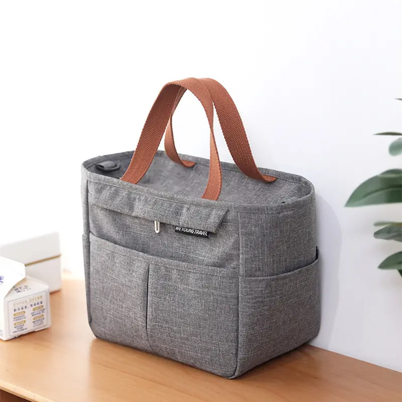 Portable Shoulder Lunch Box Bags Food Thermal Cooler Tote Large Capacity Bento Ice Storage Bag Crossbody Handbags for Women Men