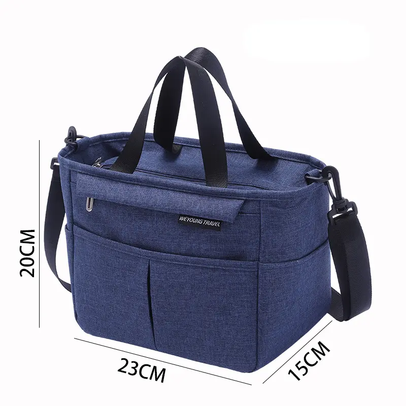Portable Shoulder Lunch Box Bags Food Thermal Cooler Tote Large Capacity Bento Ice Storage Bag Crossbody Handbags for Women Men