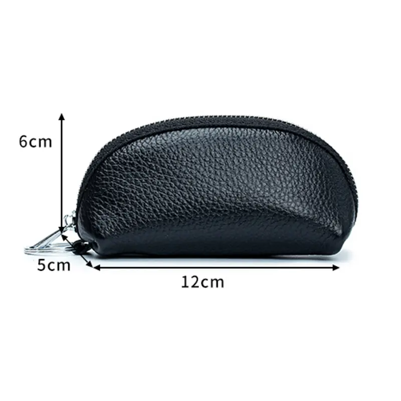 Soft Cowhide Leather Women's Small Coin Purses Short Mini Female Wallets Money Car Key Bag Pouch Case Credit Card Holder