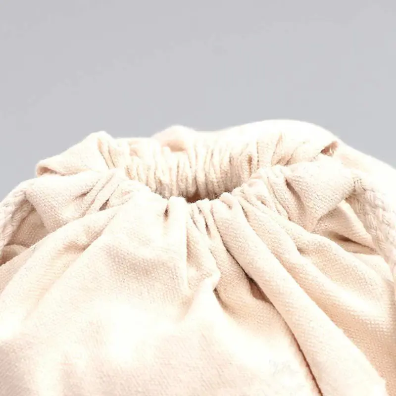 Canvas Bag Black White Shoulders Drawstring Pocket  Shopping Student Backpack Bag Cotton Traveling storage Bag