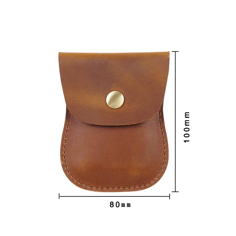 Genuine Leather Vintage Men Women Coin Purse Soft Cowhide Casual Small Wallet Money Bag Credit Card Holder Storage Pocket Pouch