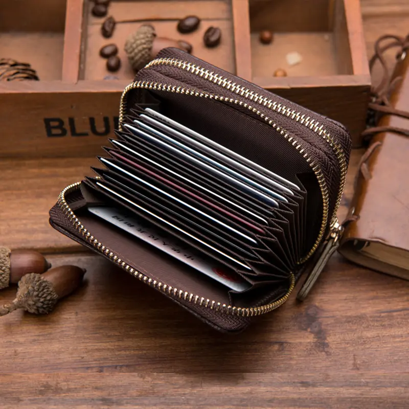 New PU Leather Short Size Organ Zipper Men's Wallet  Fashion Solid Color Men Women Credit Passport Card Bag Casual Coin Wallet