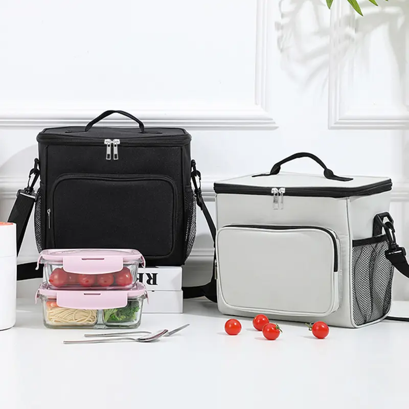 Large Outdoor Picnic Bag with Shoulder Waterproof Oxford Cloth Ice bag Thickened Aluminum Foil Portable Insulation Lunch Bag