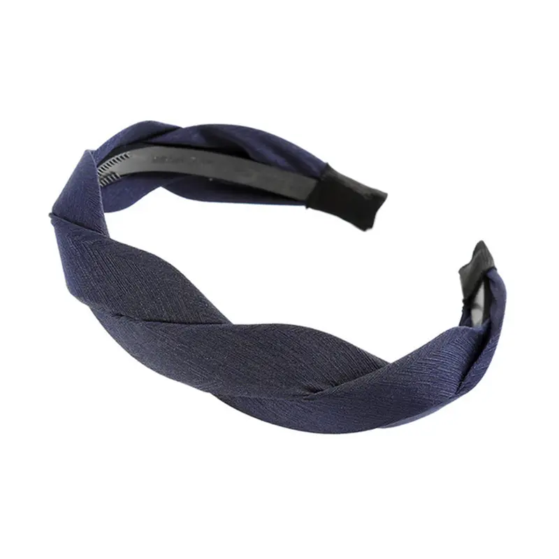 Wide Solid Color Cloth Fashion Hairbands Korean version  Women  Headband Handmade Hair Accessories Fabric Headdress Hair Hoop