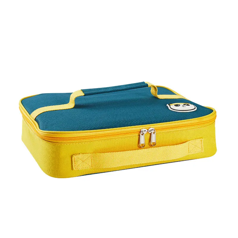 Portable Rectangle Children Thermal Lunch Bag Oxford Cloth Food Bento Cooler Bags for Kids Women Ice Pouch Storage Container