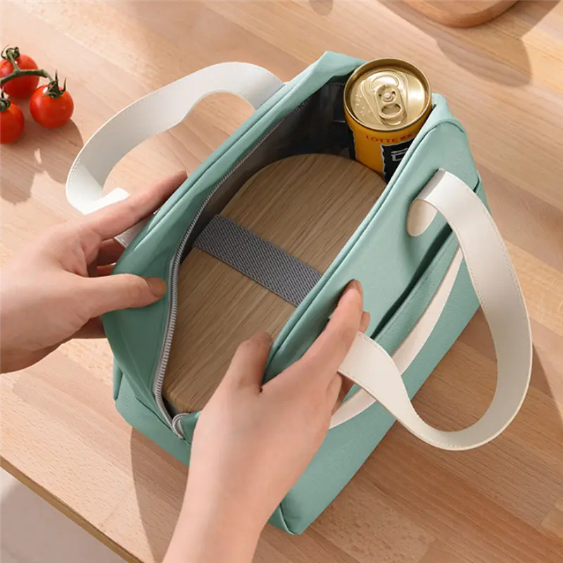 Cute Portable Lunch Box Bag Smiley Face Aluminum Foil Insulated Lunch Bag Picnic Dinner Storage Container Bento Bag