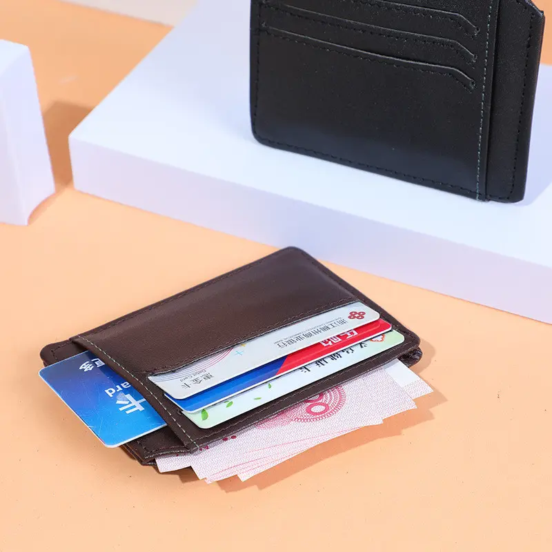 PU Leather Ultra Thin Men Credit ID Card Holder Male Slim Women's Travel Wallet Small Coin Purse Cardholder Case Container