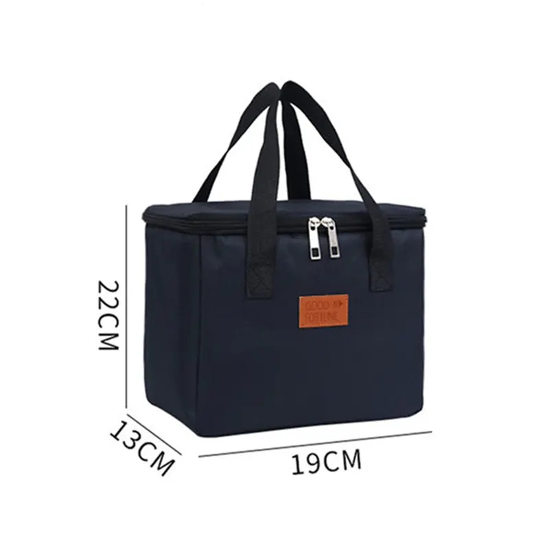 Portable Square Lunch Box Capacity Waterproof  Insulated Picnic Lunch Bag Box School Office Insulation Bento Meal Storage Bags