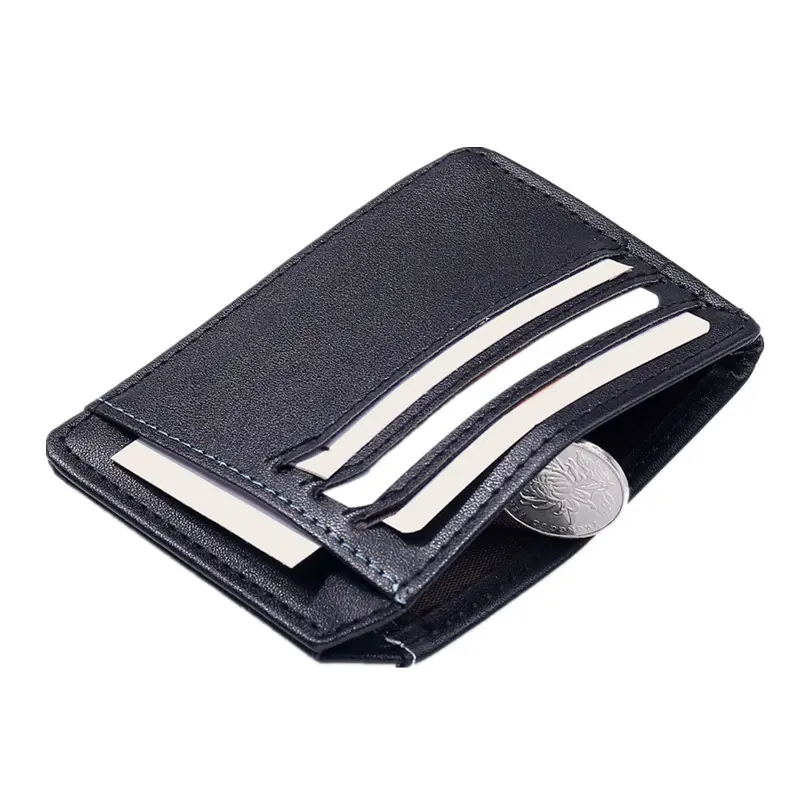 PU Leather Ultra Thin Men Credit ID Card Holder Male Slim Women's Travel Wallet Small Coin Purse Cardholder Case Container