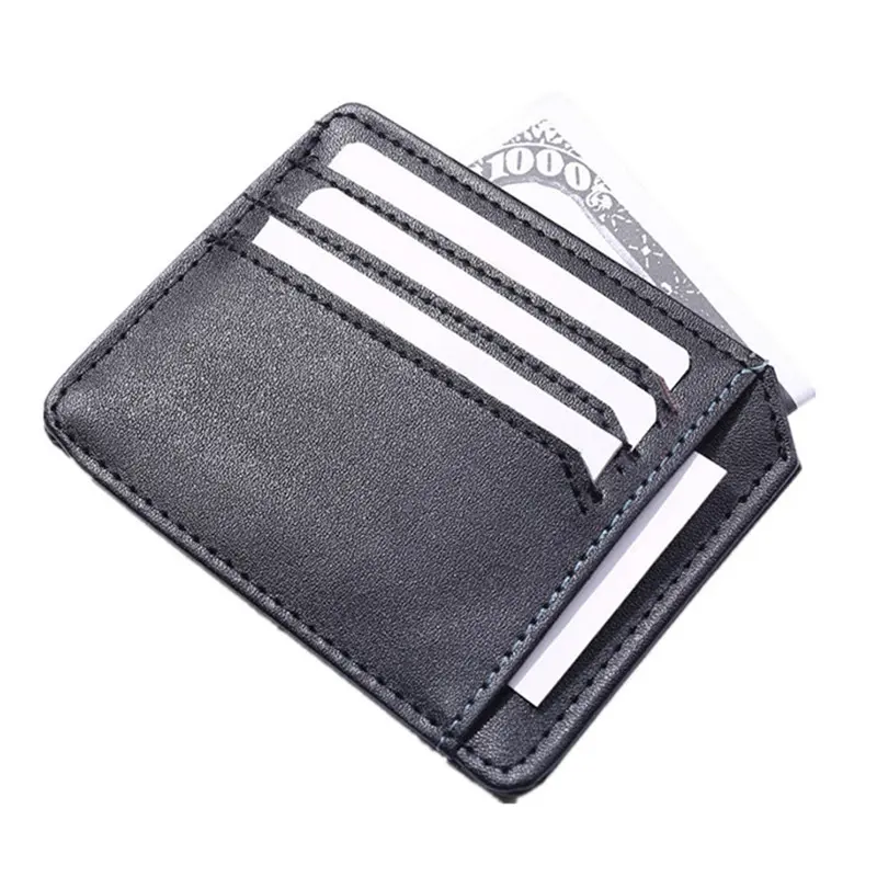 PU Leather Ultra Thin Men Credit ID Card Holder Male Slim Women's Travel Wallet Small Coin Purse Cardholder Case Container