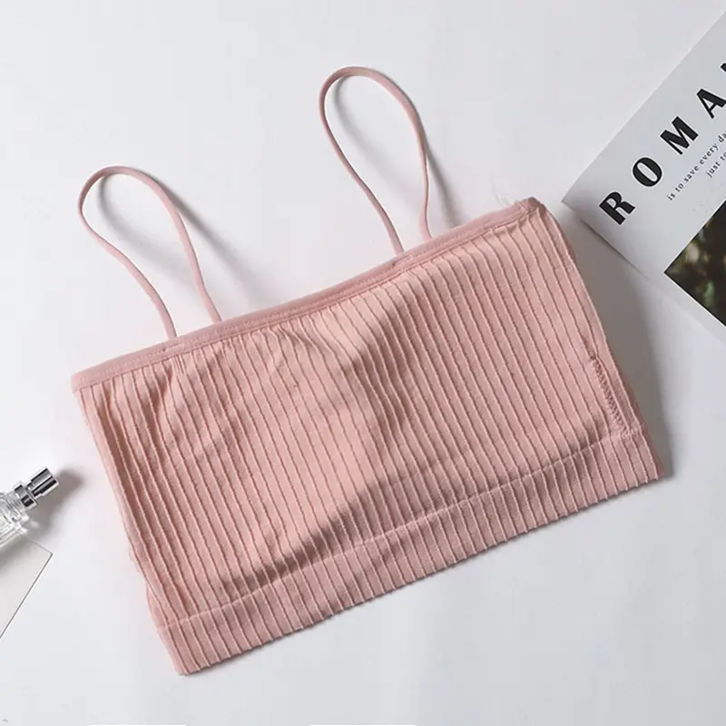 Women Sexy Tube Crop Tube Tops Korean Female Girls Sling Breast Wrap Bra Student No Steel Ring Underwear Lingerie Bralette