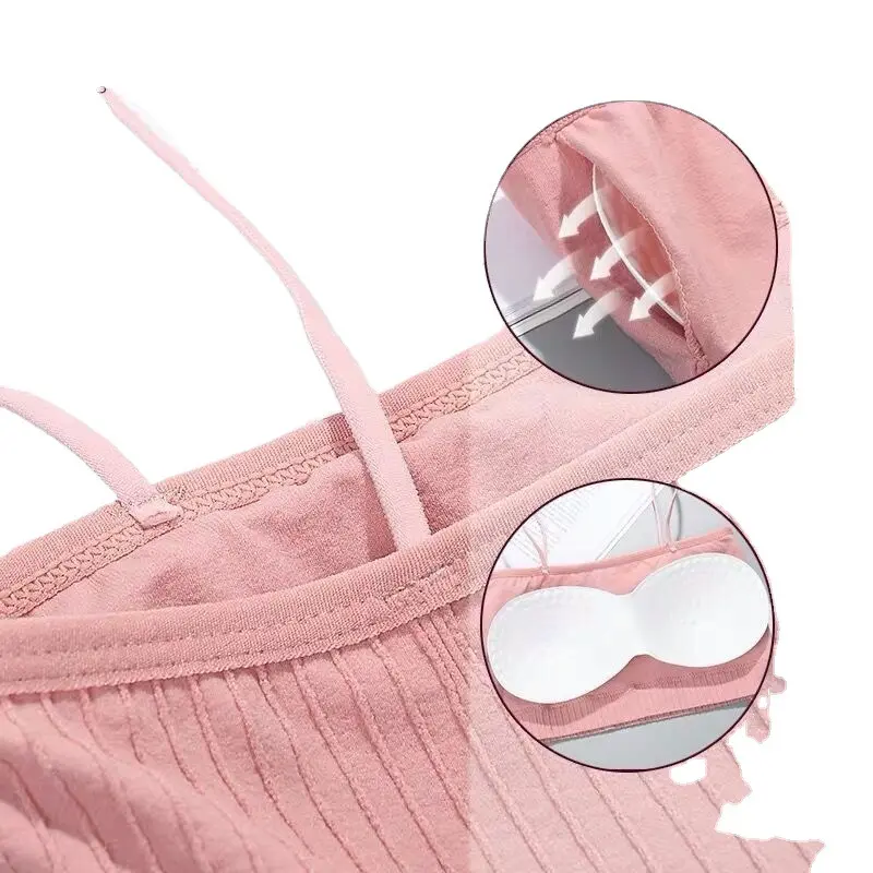 Women Sexy Tube Crop Tube Tops Korean Female Girls Sling Breast Wrap Bra Student No Steel Ring Underwear Lingerie Bralette