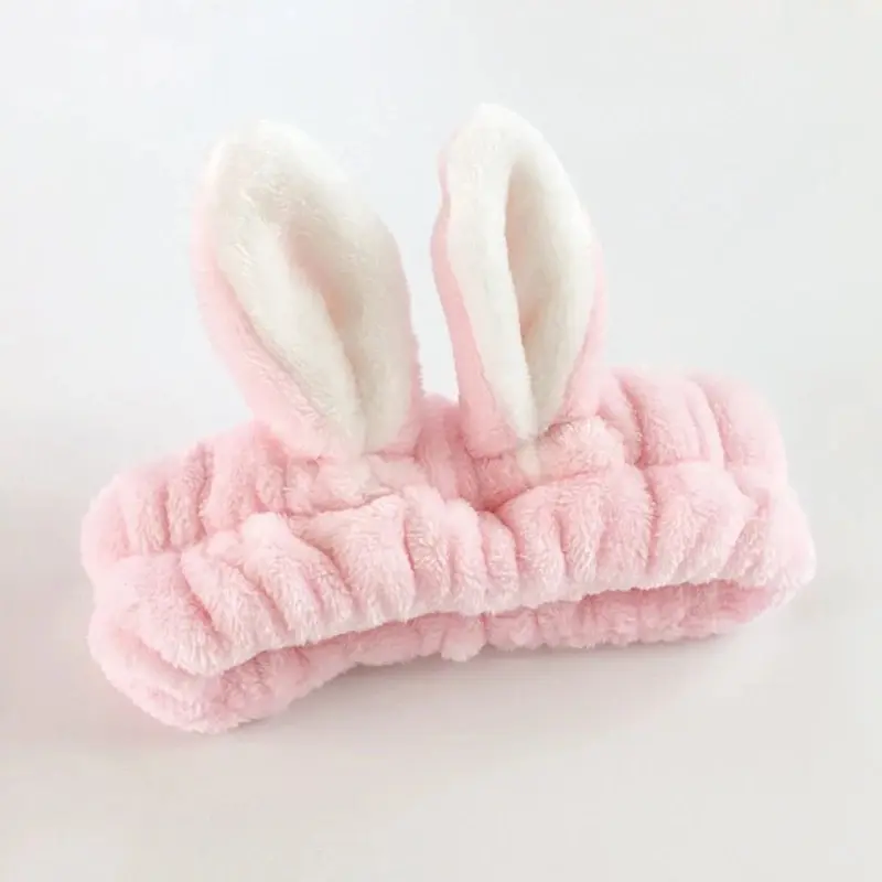 Korean Women's Flannel Headband Creativity Cute Cat Ears Face Wash Hair Band Soft Elastic Hair Hoop Girl Fashion Accessories