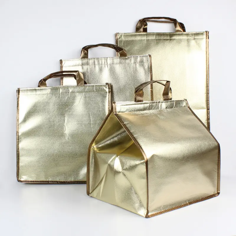 6-10 inch Insulated Lunch Bags Aluminum Foil Takeaway Bag Heat preservation Food Container Outdoor Keep Cooler