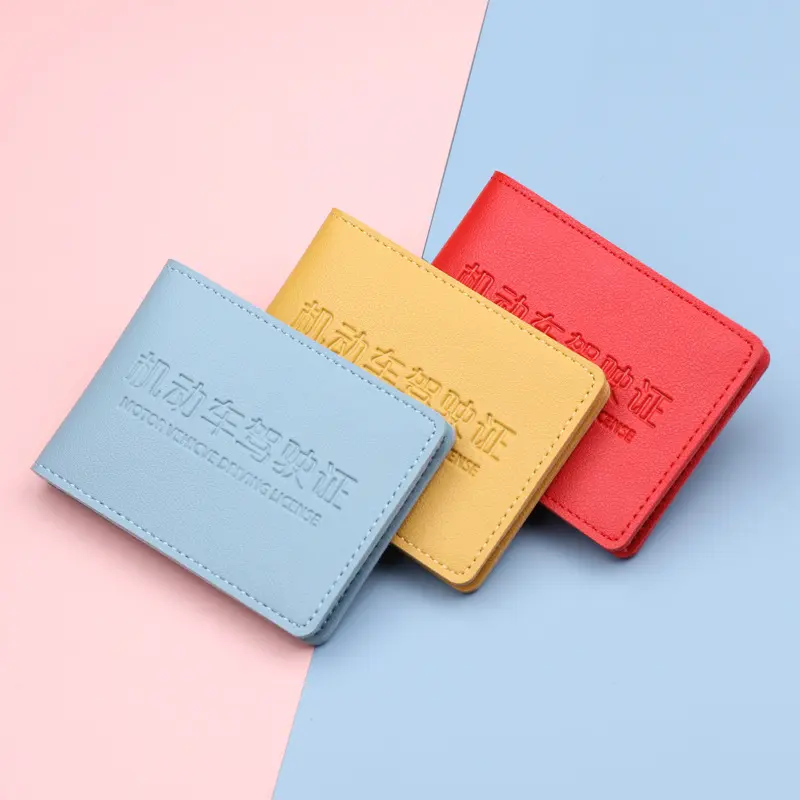 Fashion Driver's License Leather Case Card Case Men's Motor Vehicle Driver's License Book Ladies 6 Card Slots Card Case