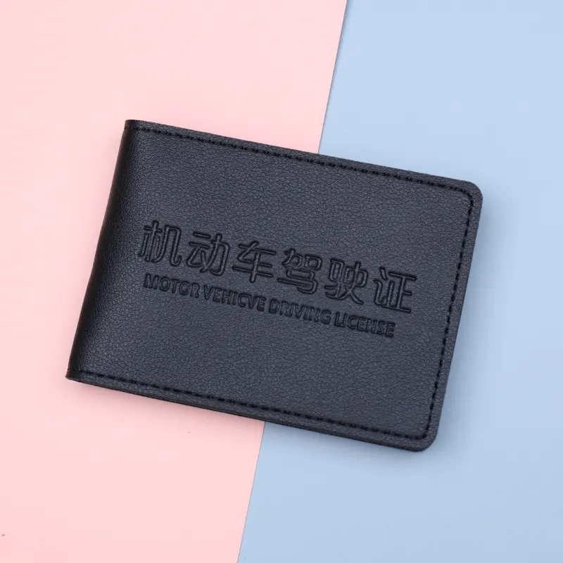 Fashion Driver's License Leather Case Card Case Men's Motor Vehicle Driver's License Book Ladies 6 Card Slots Card Case