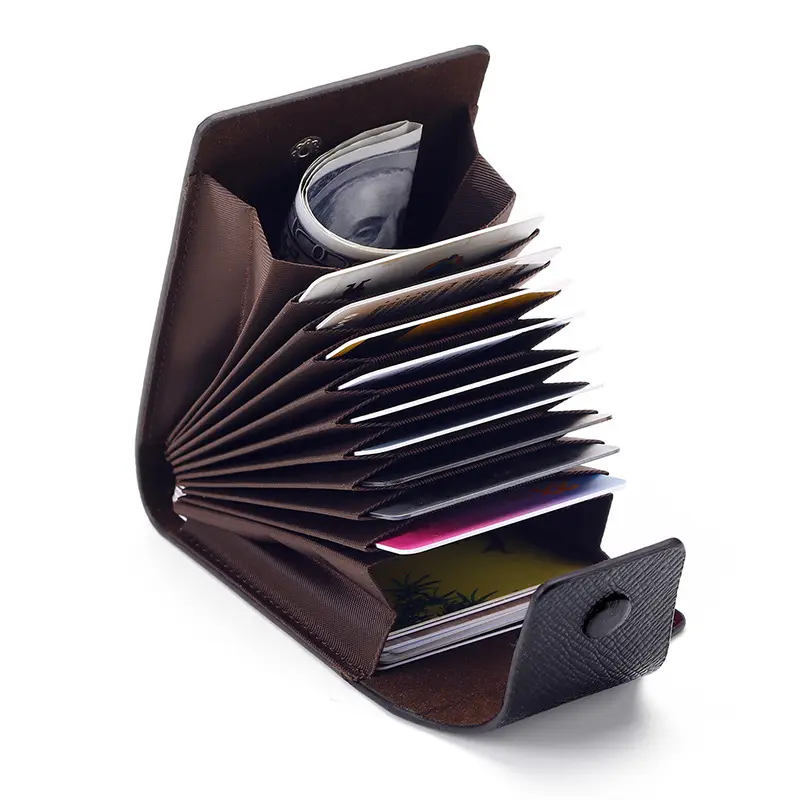 2 Styles Vintage Bank ID Credit Card Holder Men Purse Anti-RFID Scanning Protect Wallet with Organ Design Coin Organizers