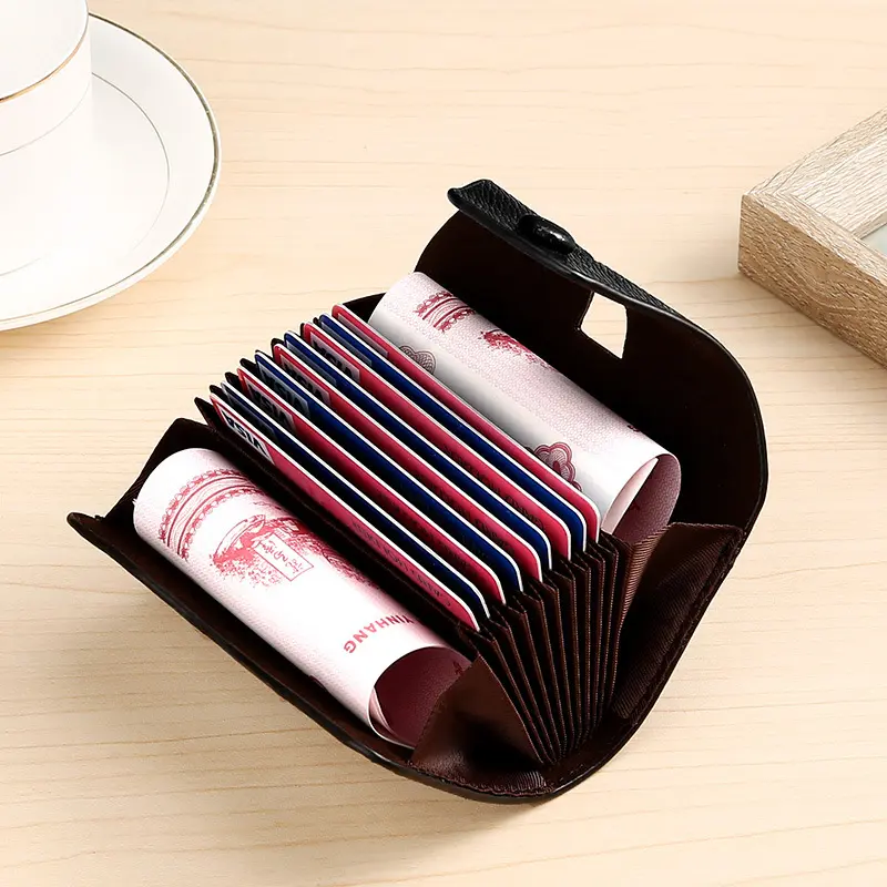 2 Styles Vintage Bank ID Credit Card Holder Men Purse Anti-RFID Scanning Protect Wallet with Organ Design Coin Organizers