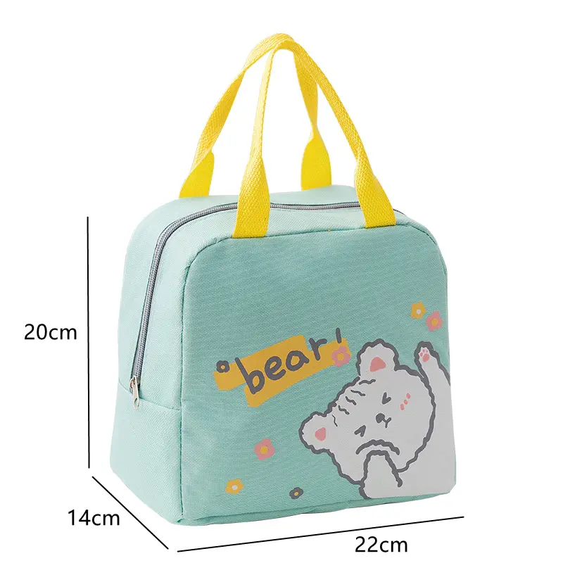 Cartoon Children's Lunch Bag Thermal Portable Insulated Food Bag Lunch Box Bag for School Children Office Worker