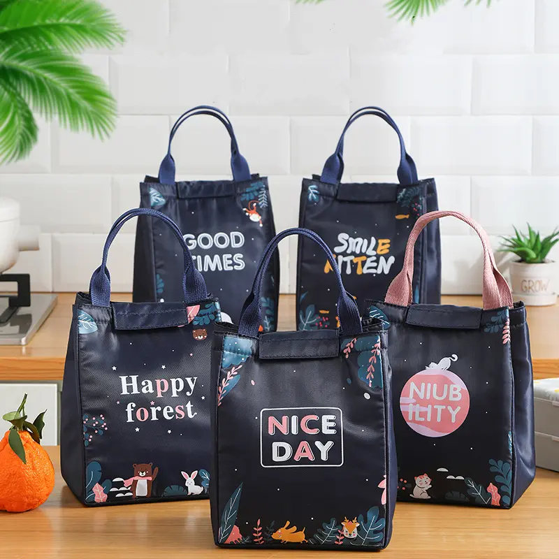 Thicken Oxford Cloth Insulation Lunch Bag Picnic Large Capacity Thermal Bento Box Cooler Bags Food Storage Container Handbags
